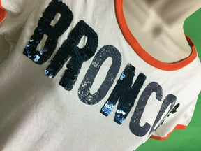 NFL Denver Broncos Ringer Sequin T-Shirt Women's Large