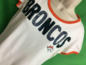 NFL Denver Broncos Ringer Sequin T-Shirt Women's Large