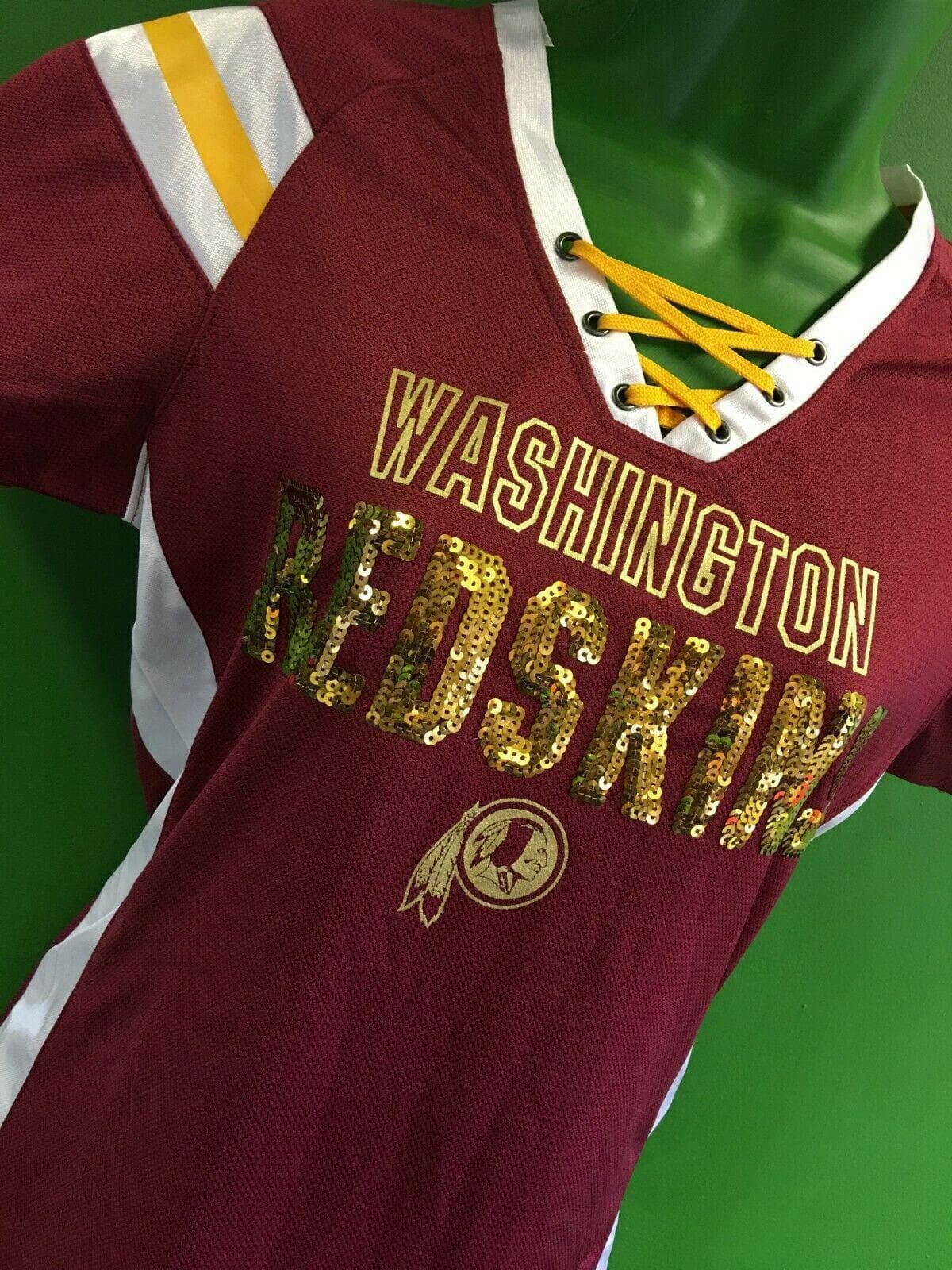 NFL Washington Commanders (Redskins) Glittery Top Women's Small