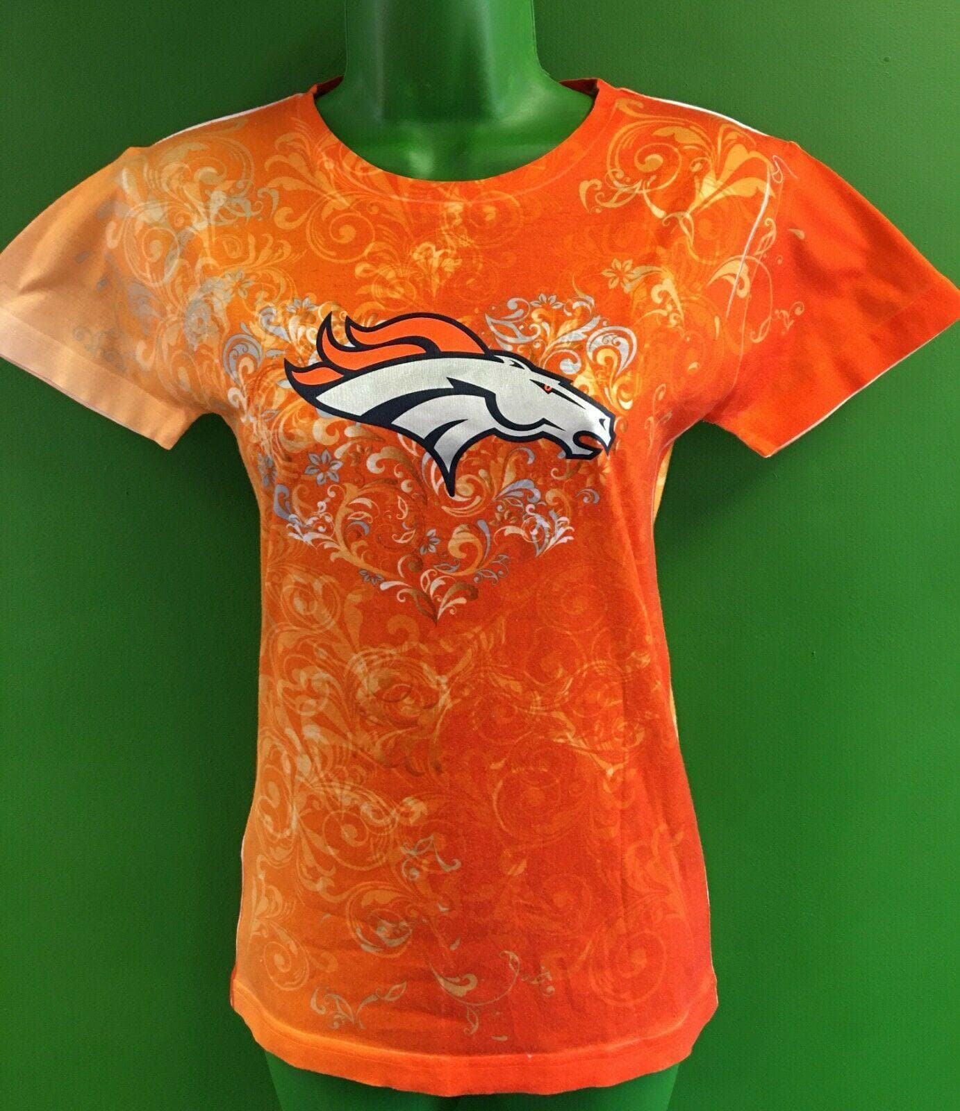 NFL Denver Broncos Girls' Stylised T-Shirt Youth Medium 10-12
