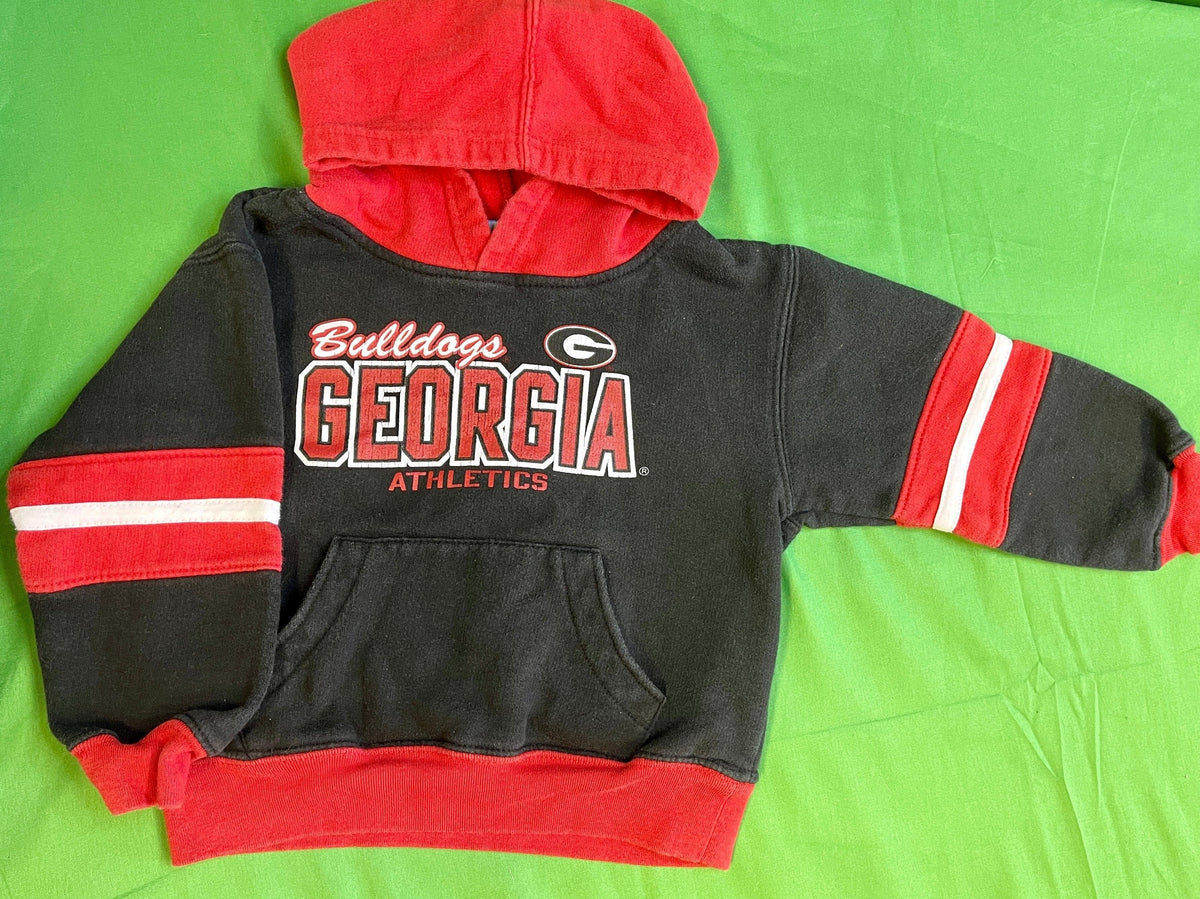 NCAA Georgia Bulldogs Black & Red Pullover Hoodie Toddler 3T