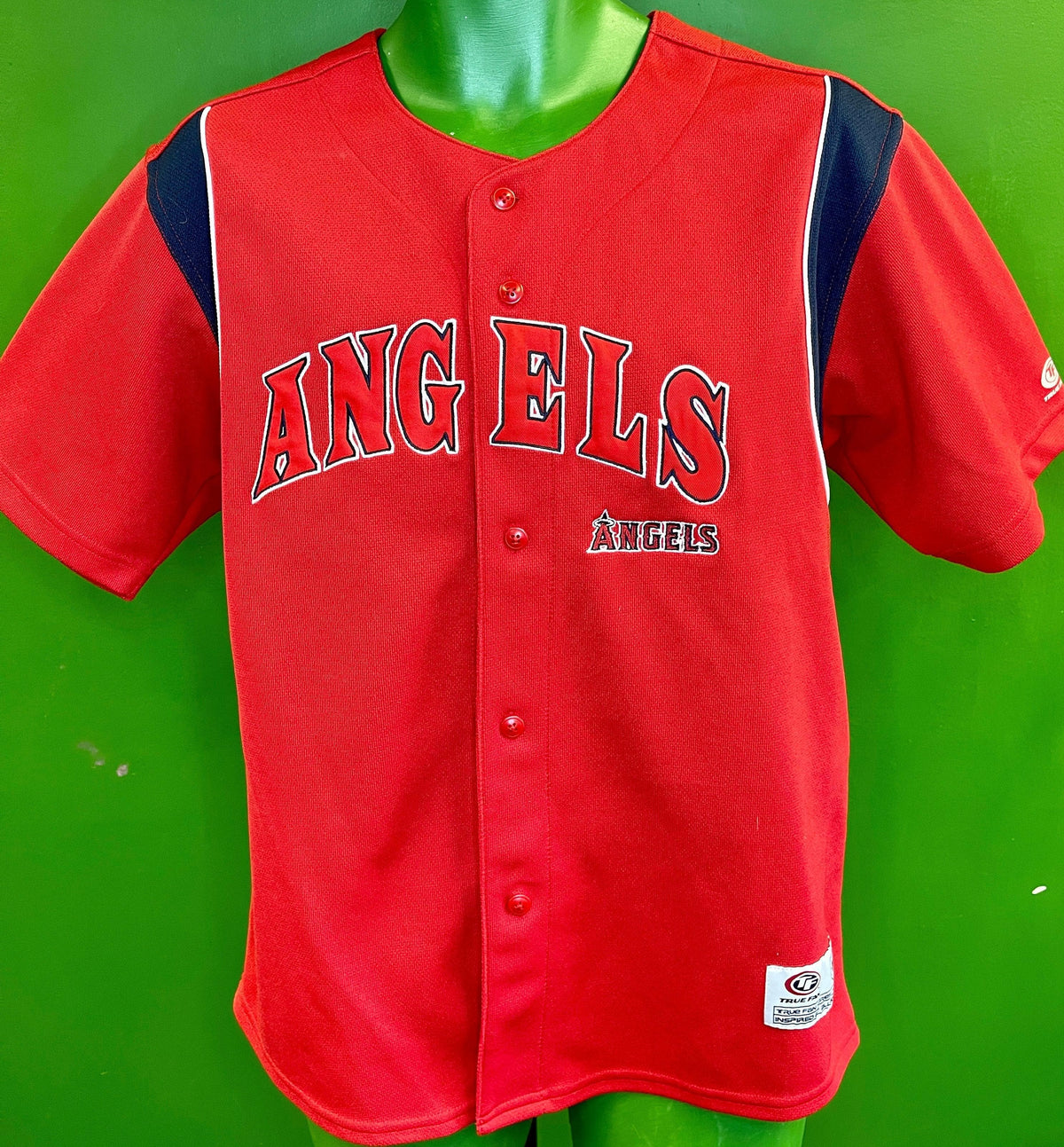 MLB Los Angeles Angels True Fan Red Jersey Youth Large 14-16