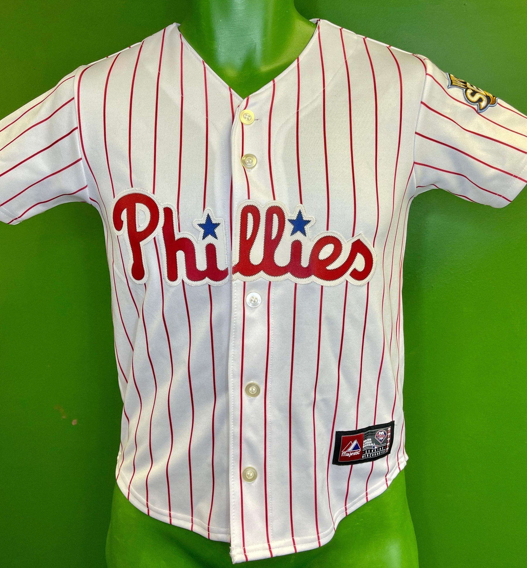 MLB Philadelphia Phillies Chase Utley #26 Majestic World Series Jersey  Youth Small 6-8