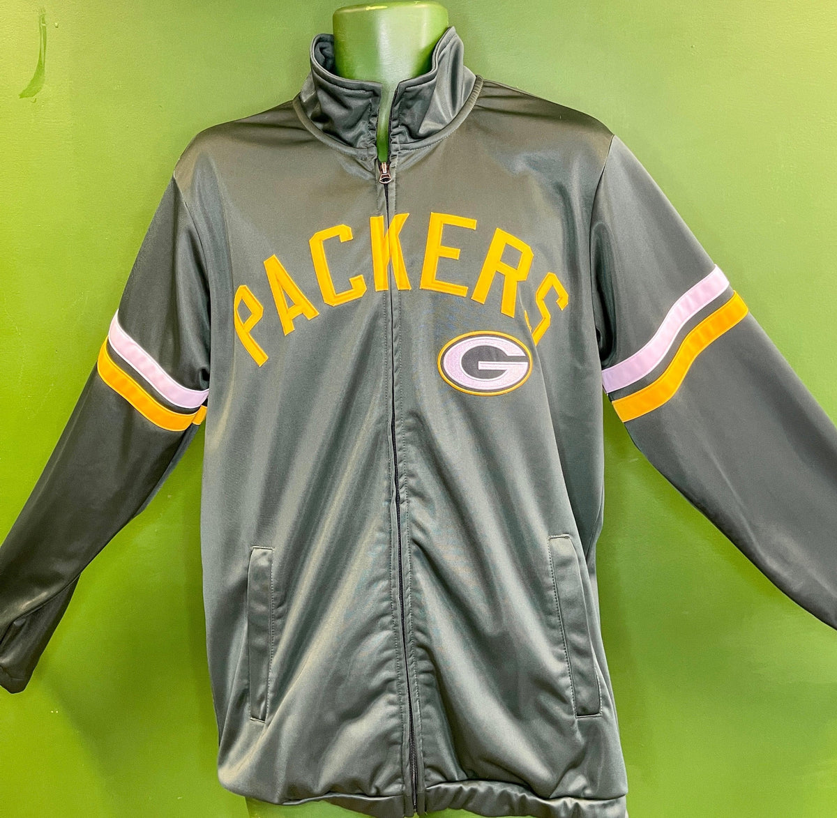 NFL Green Bay Packers Full Zip Track Jacket Men's Medium