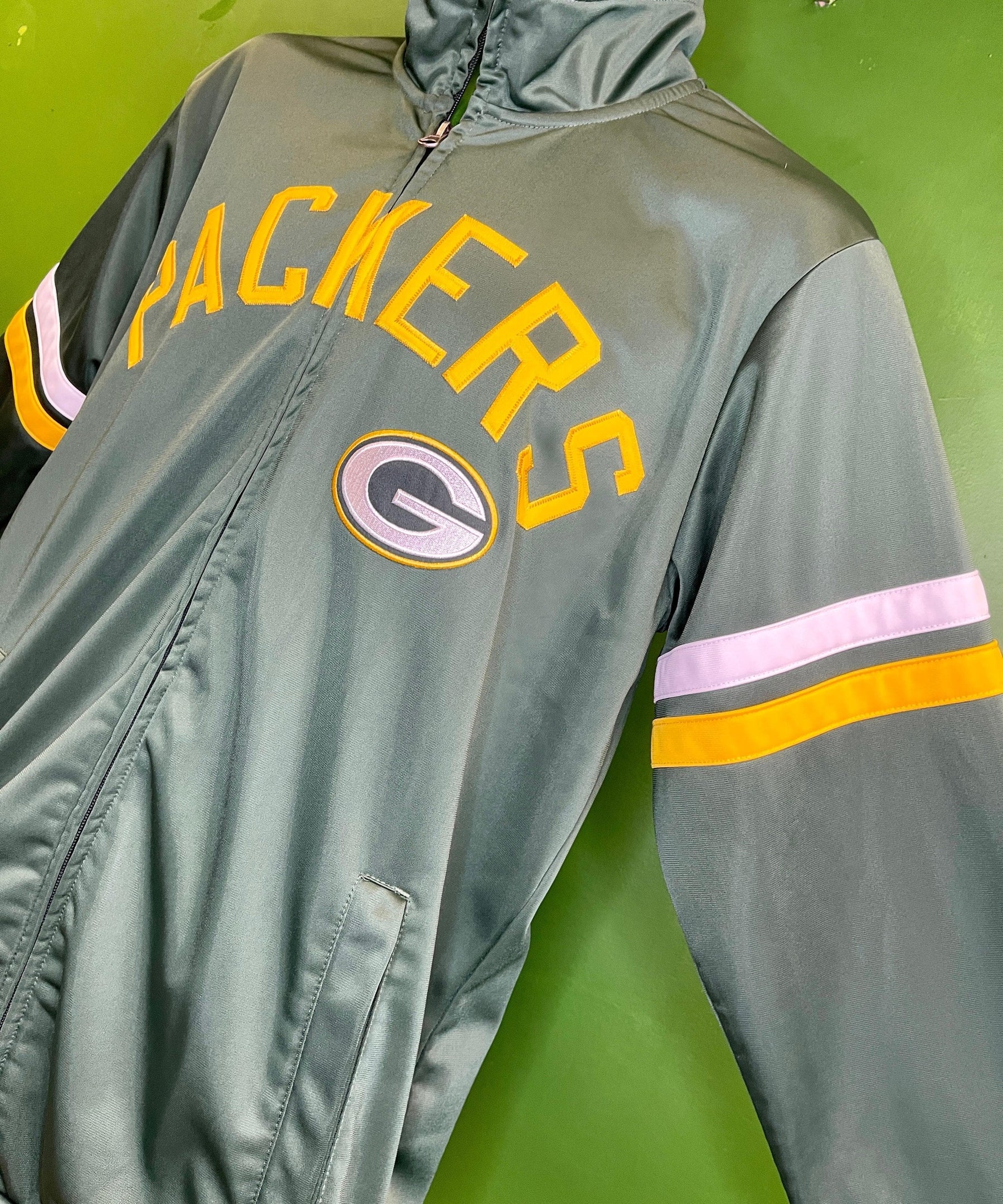 NFL Green Bay Packers Full Zip Track Jacket Men's Medium