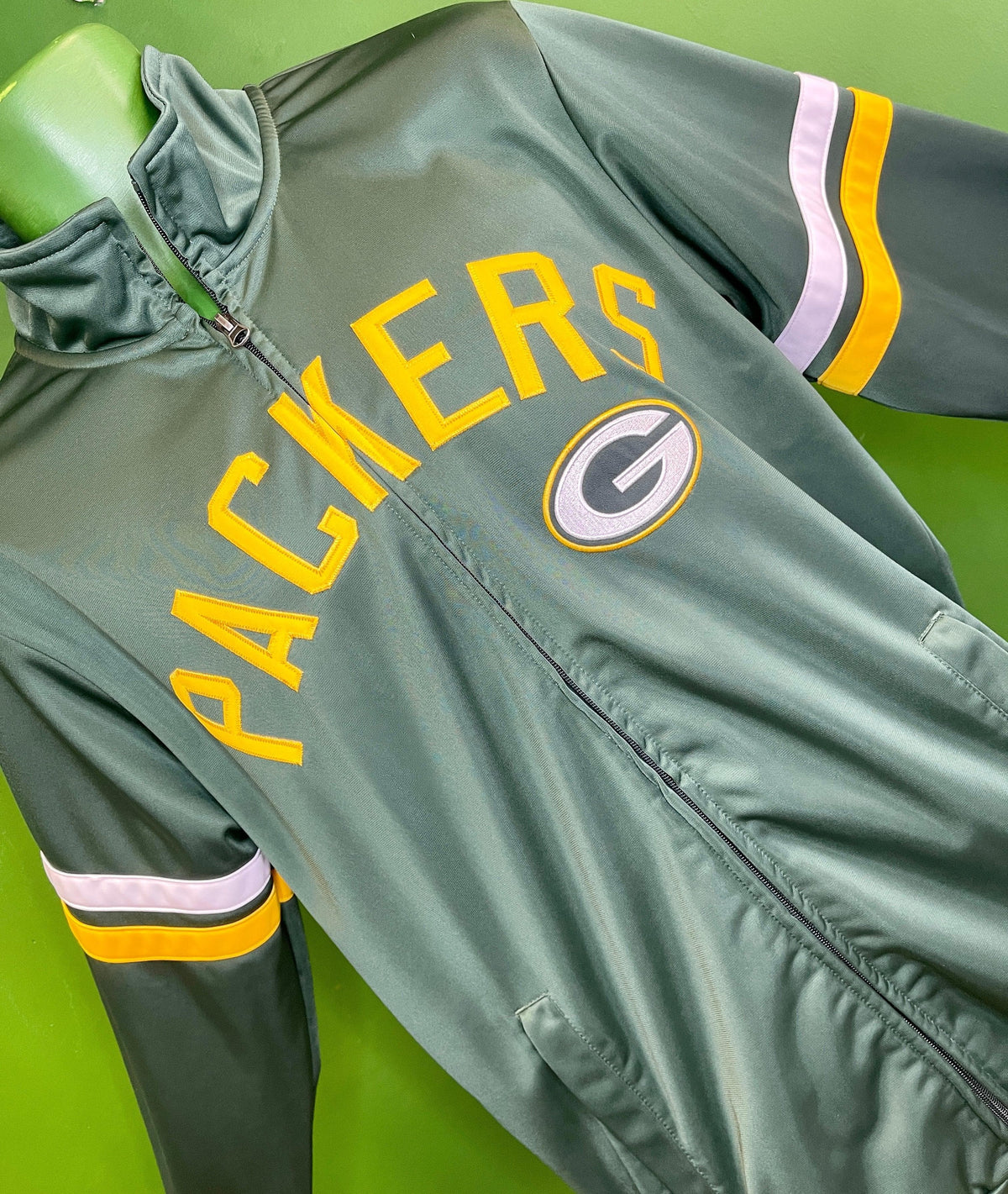 NFL Green Bay Packers Full Zip Track Jacket Men's Medium