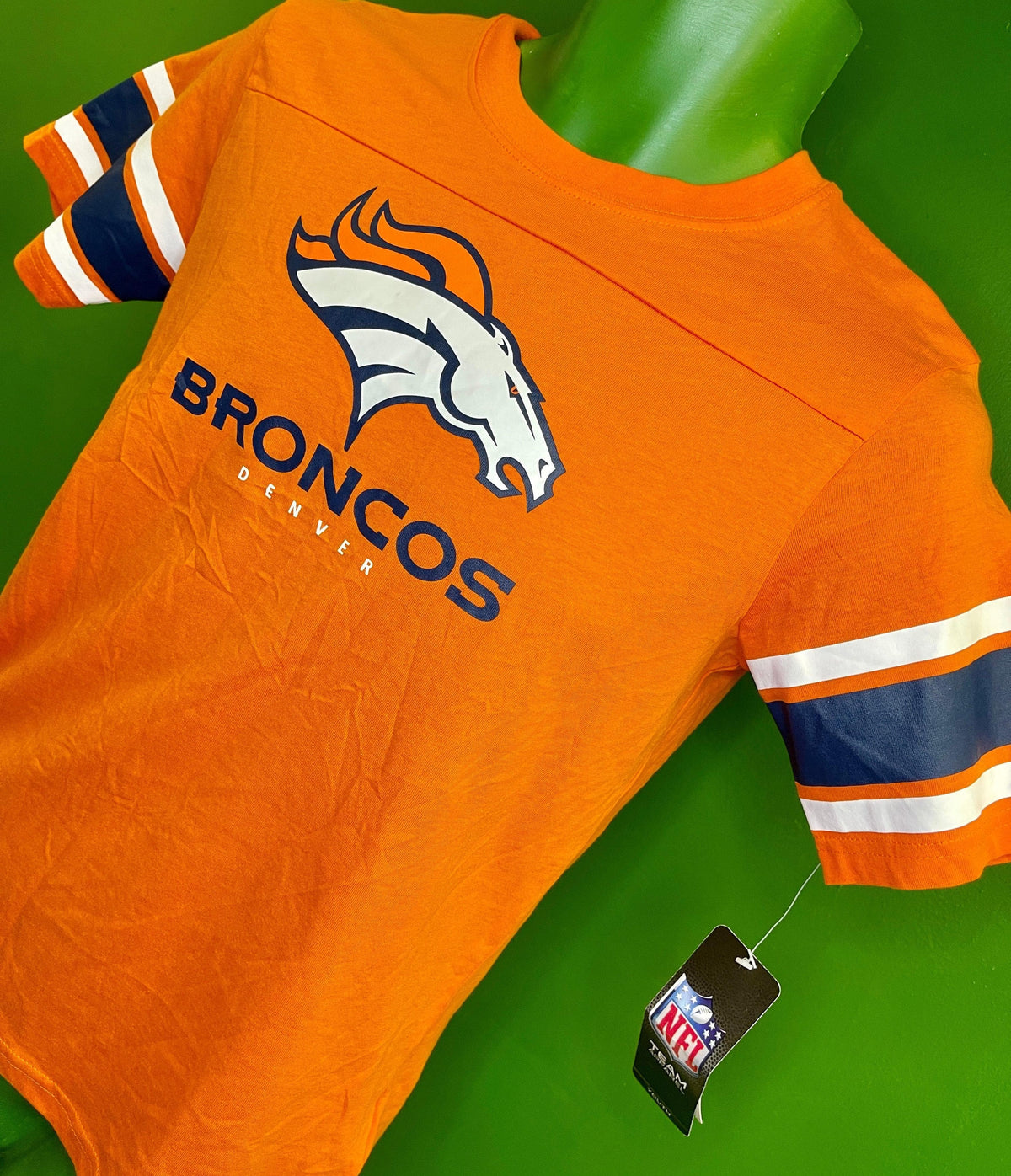 NFL Denver Broncos Orange T-Shirt Youth Medium 10-12 NWT