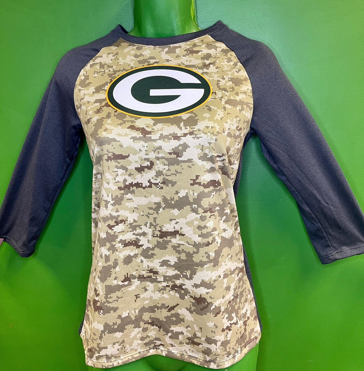 NFL Green Bay Packers Salute to Service 3/4 Sleeve T-Shirt Women's X-Small