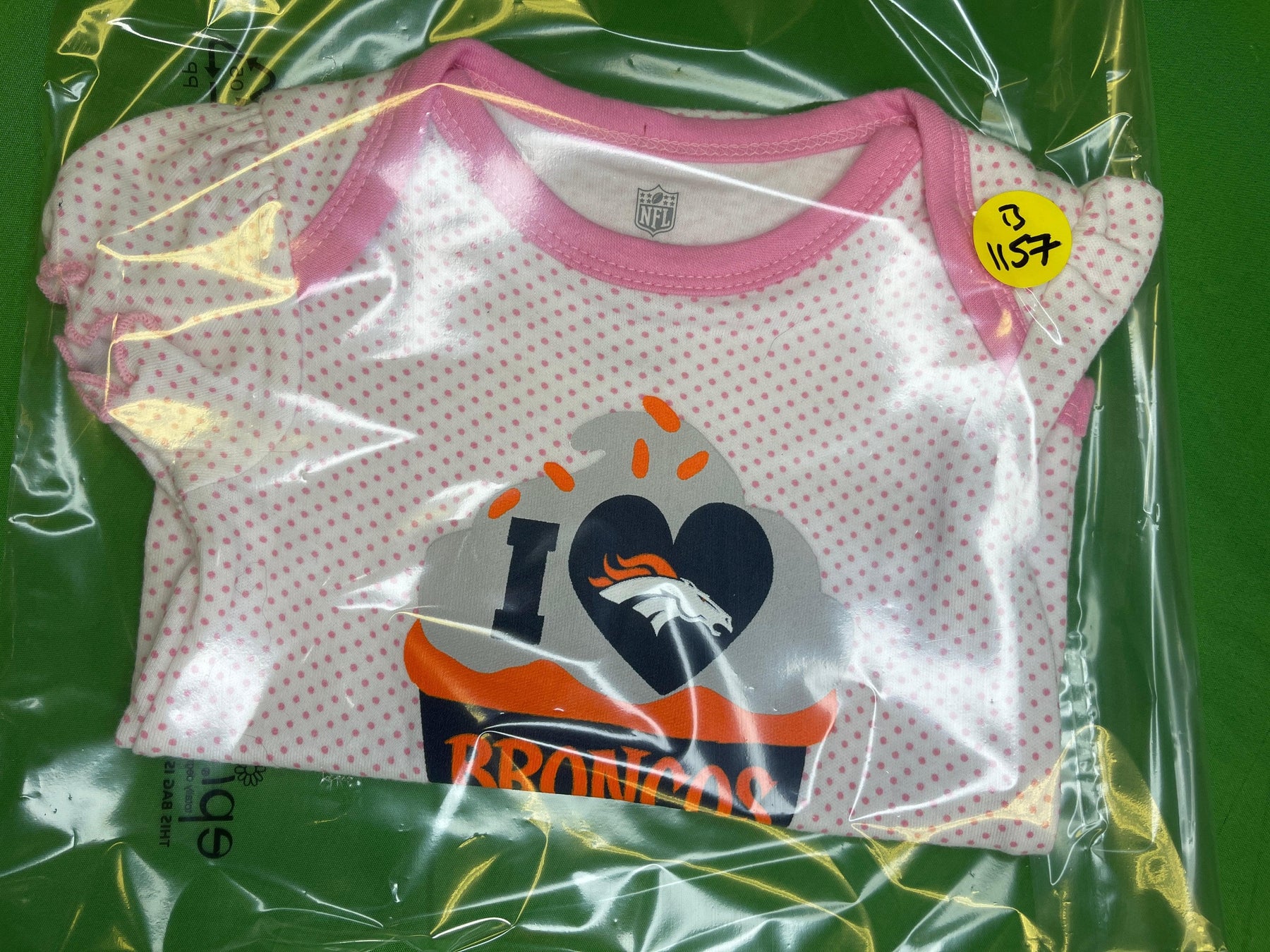 NFL Denver Broncos Polka dot Bodysuit 0-3 months