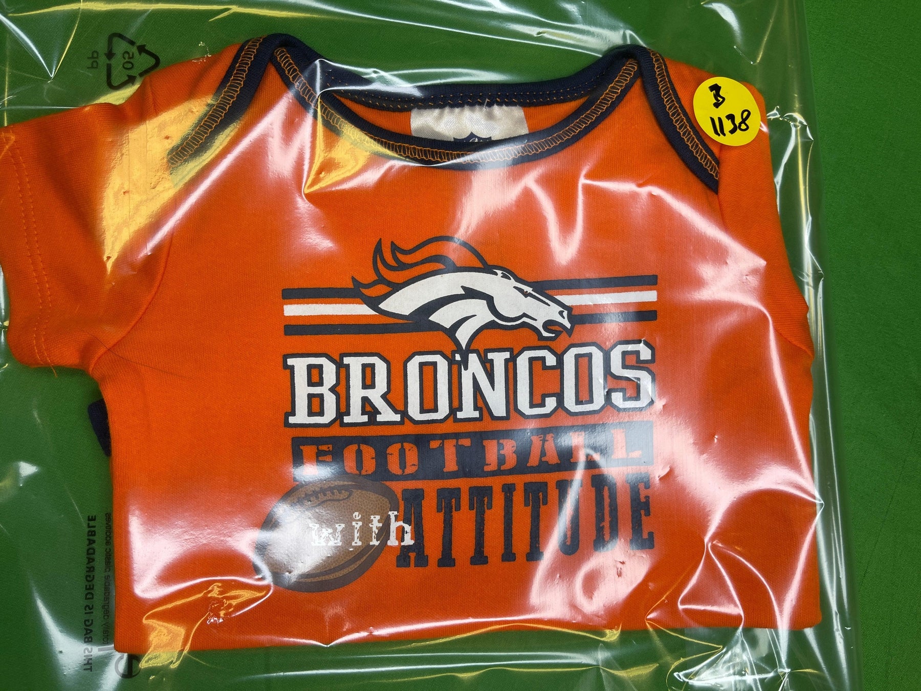 NFL Denver Broncos Orange Bodysuit 0-3 months