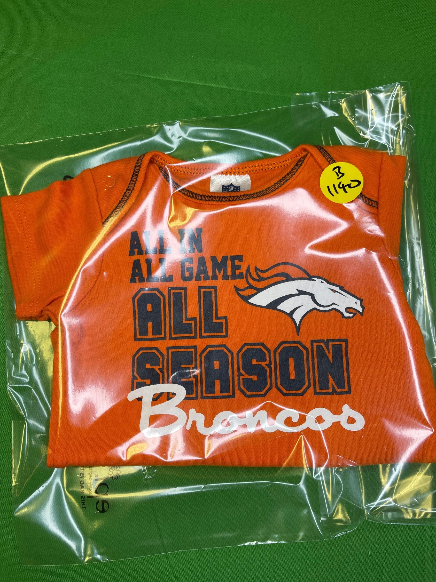 NFL Denver Broncos Orange Bodysuit 0-3 months