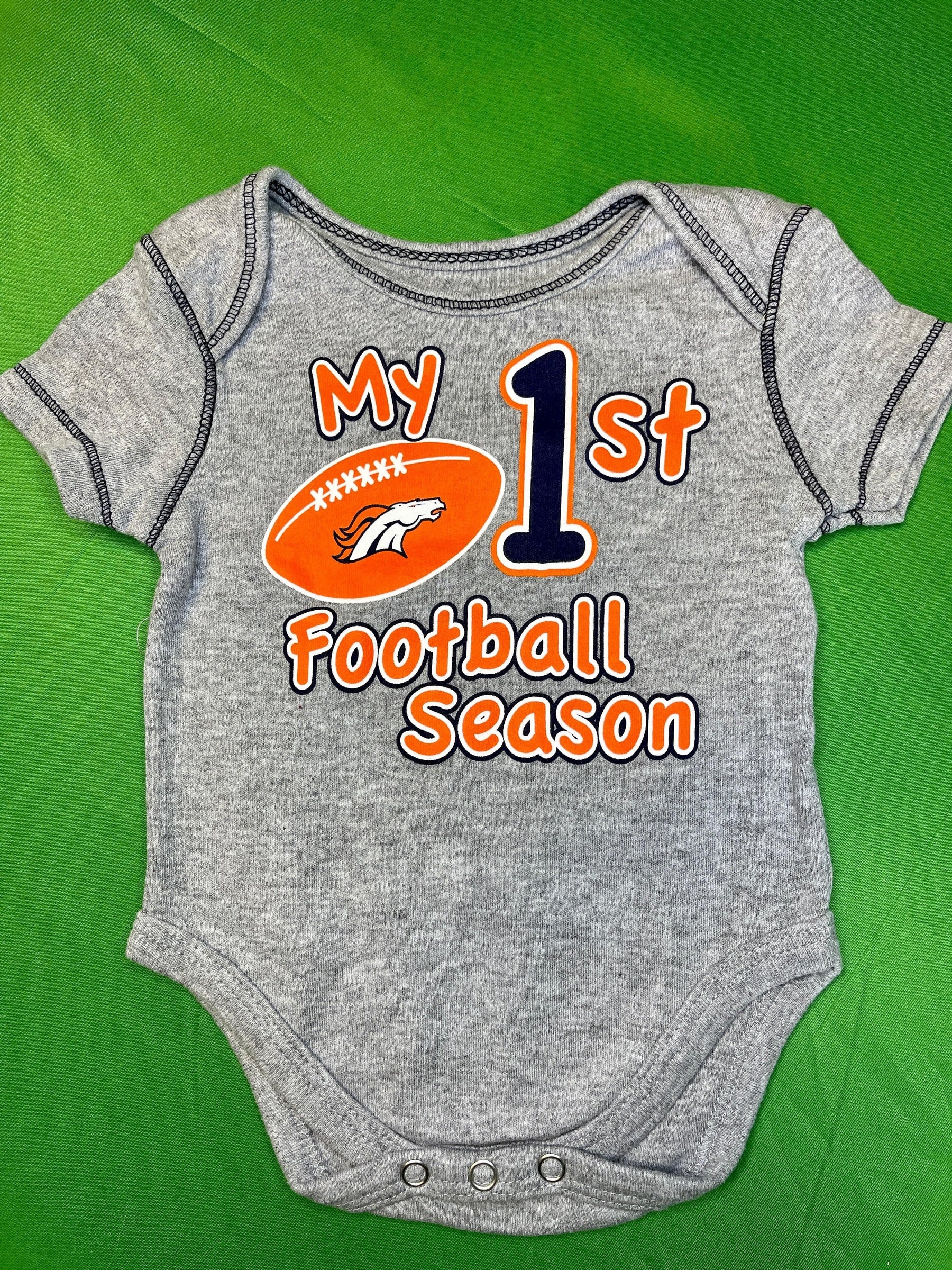 NFL Denver Broncos Grey Bodysuit 0-3 months