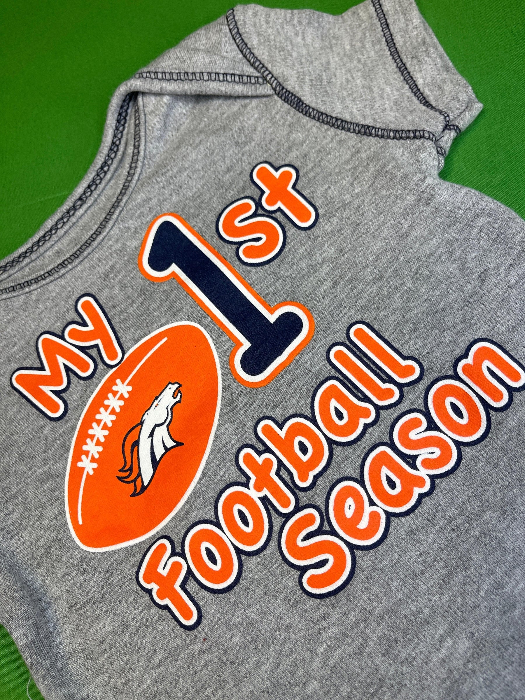 NFL Denver Broncos Grey Bodysuit 0-3 months