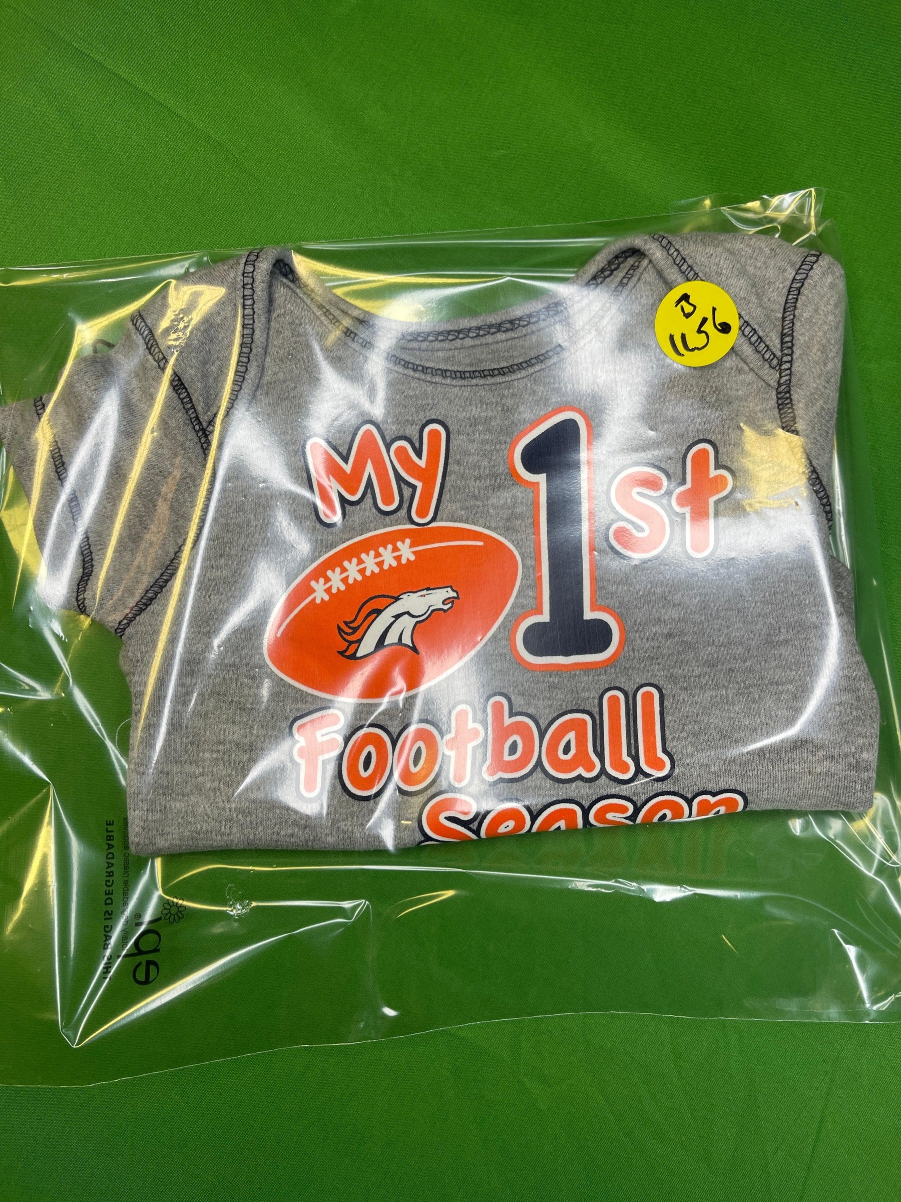 NFL Denver Broncos Grey Bodysuit 0-3 months