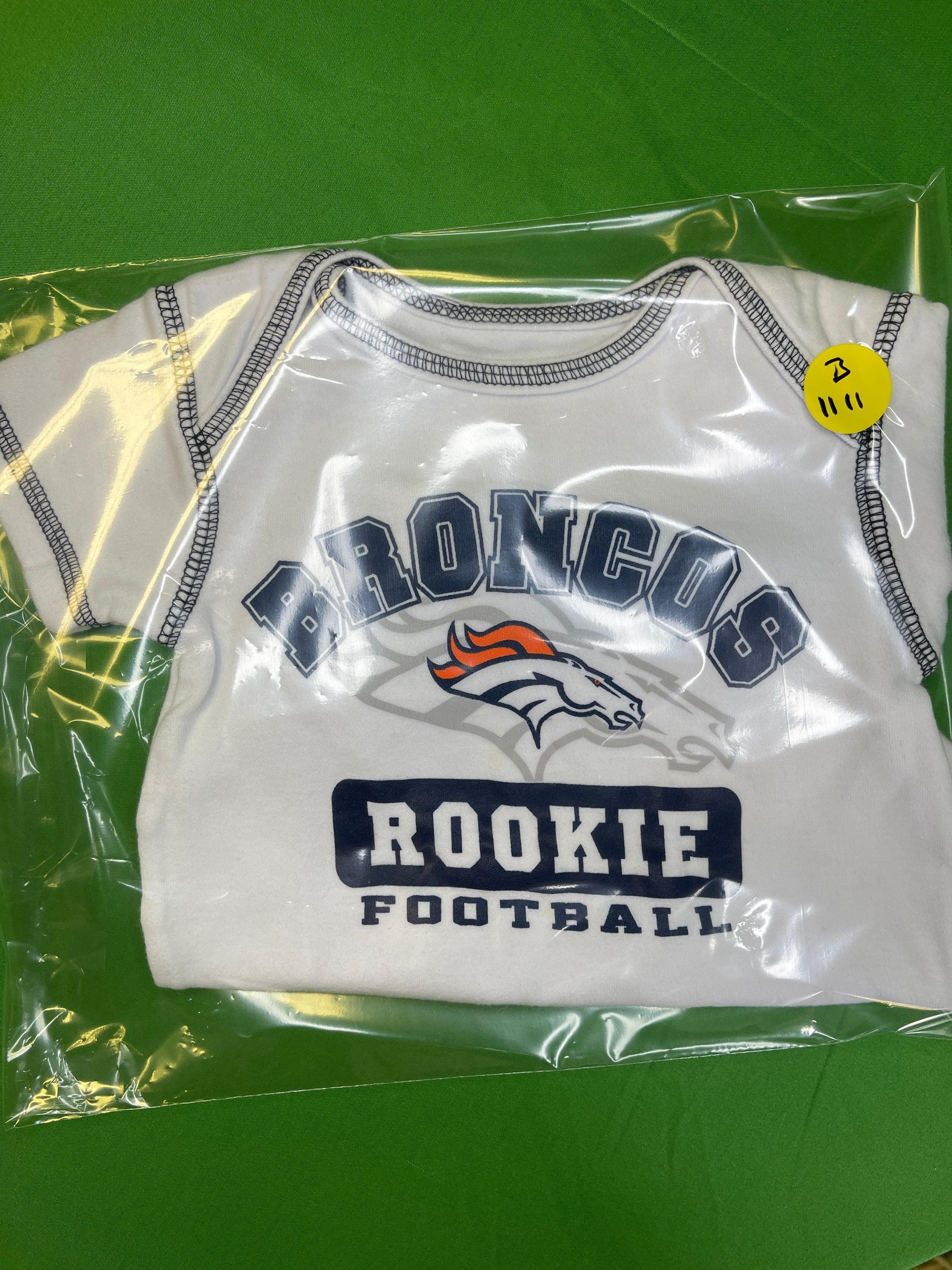 NFL Denver Broncos White Bodysuit 6-9 months