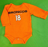 NFL Denver Broncos 'Manning 18' Orange Long Sleeve Bodysuit 0-3 months