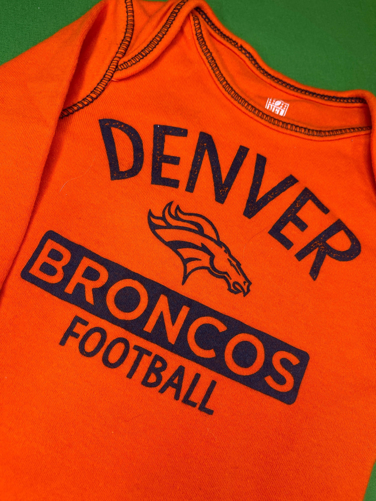 NFL Denver Broncos Orange Long Sleeve Bodysuit 0-3 months