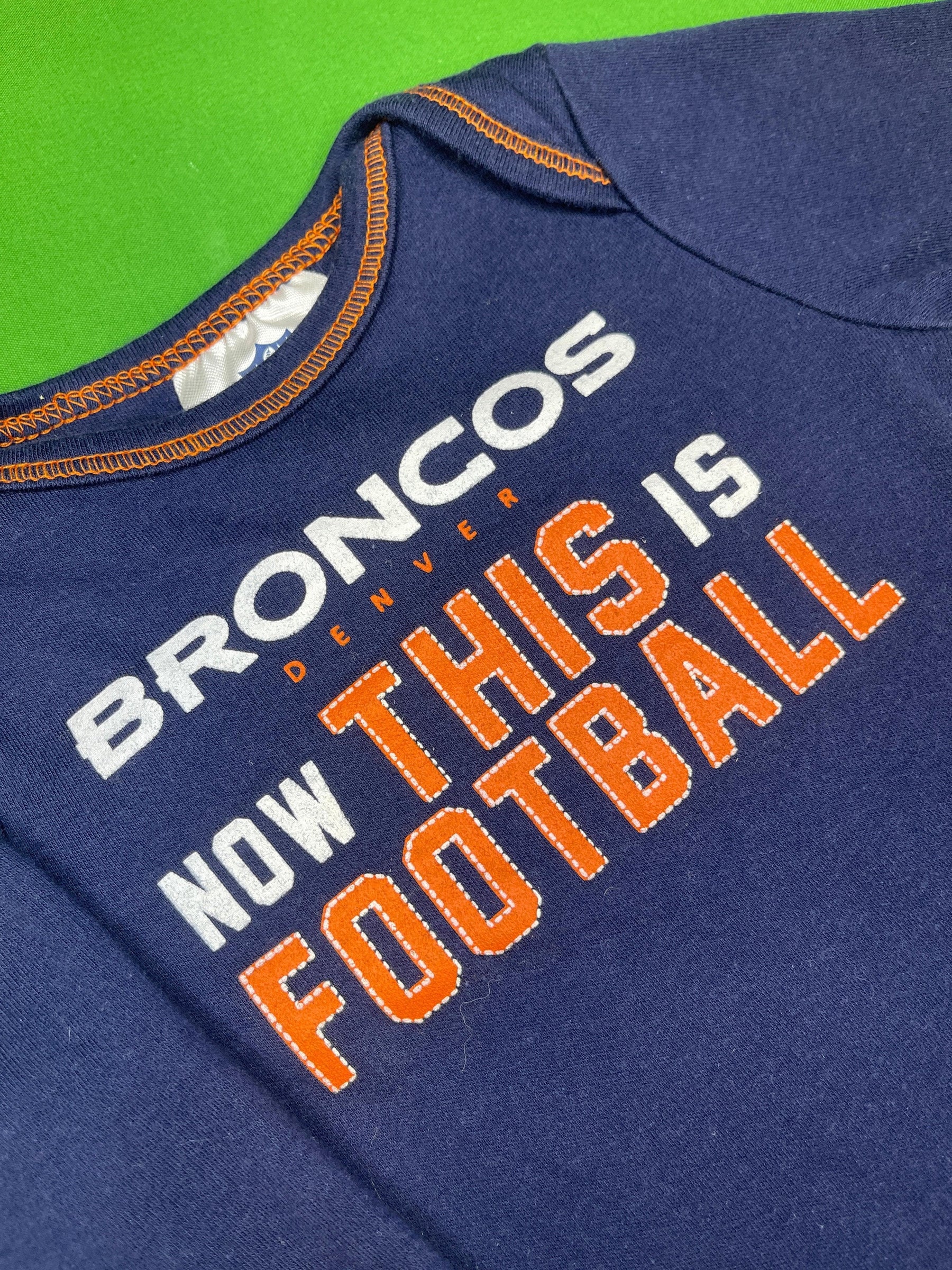 NFL Denver Broncos Blue Long Sleeve Bodysuit 0-3 months