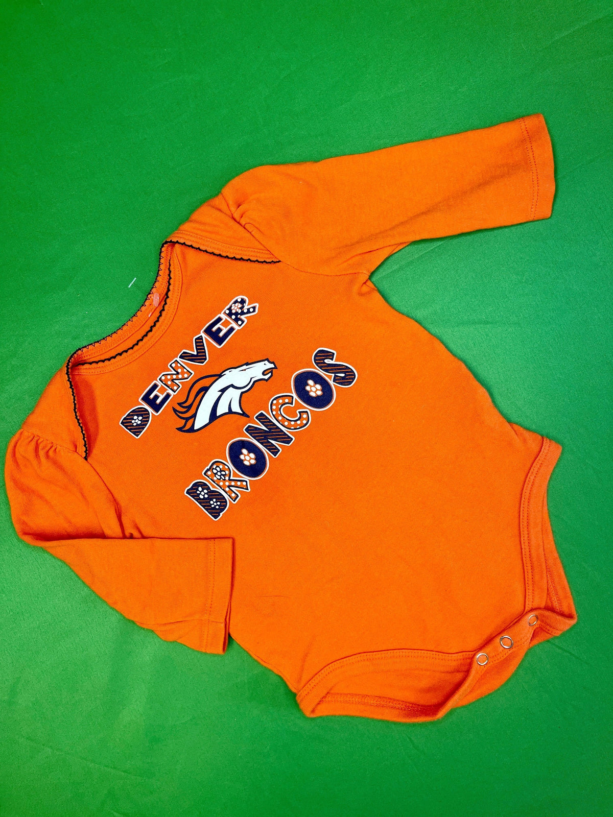 NFL Denver Broncos Orange Long Sleeve Bodysuit 18 months