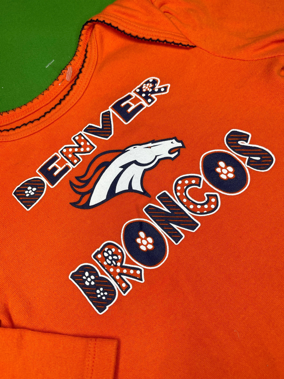 NFL Denver Broncos Orange Long Sleeve Bodysuit 18 months