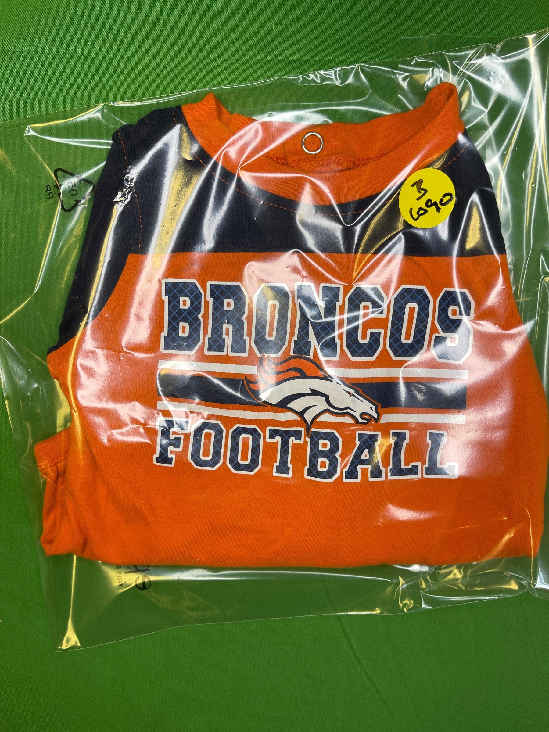 NFL Denver Broncos Orange Long Sleeve Bodysuit 6-9 months