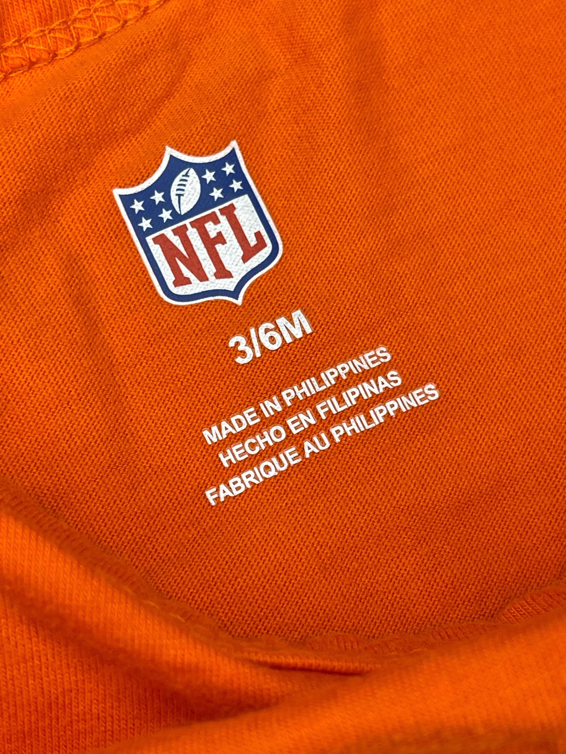 NFL Denver Broncos Orange Long-Sleeve Bodysuit 3-6 months