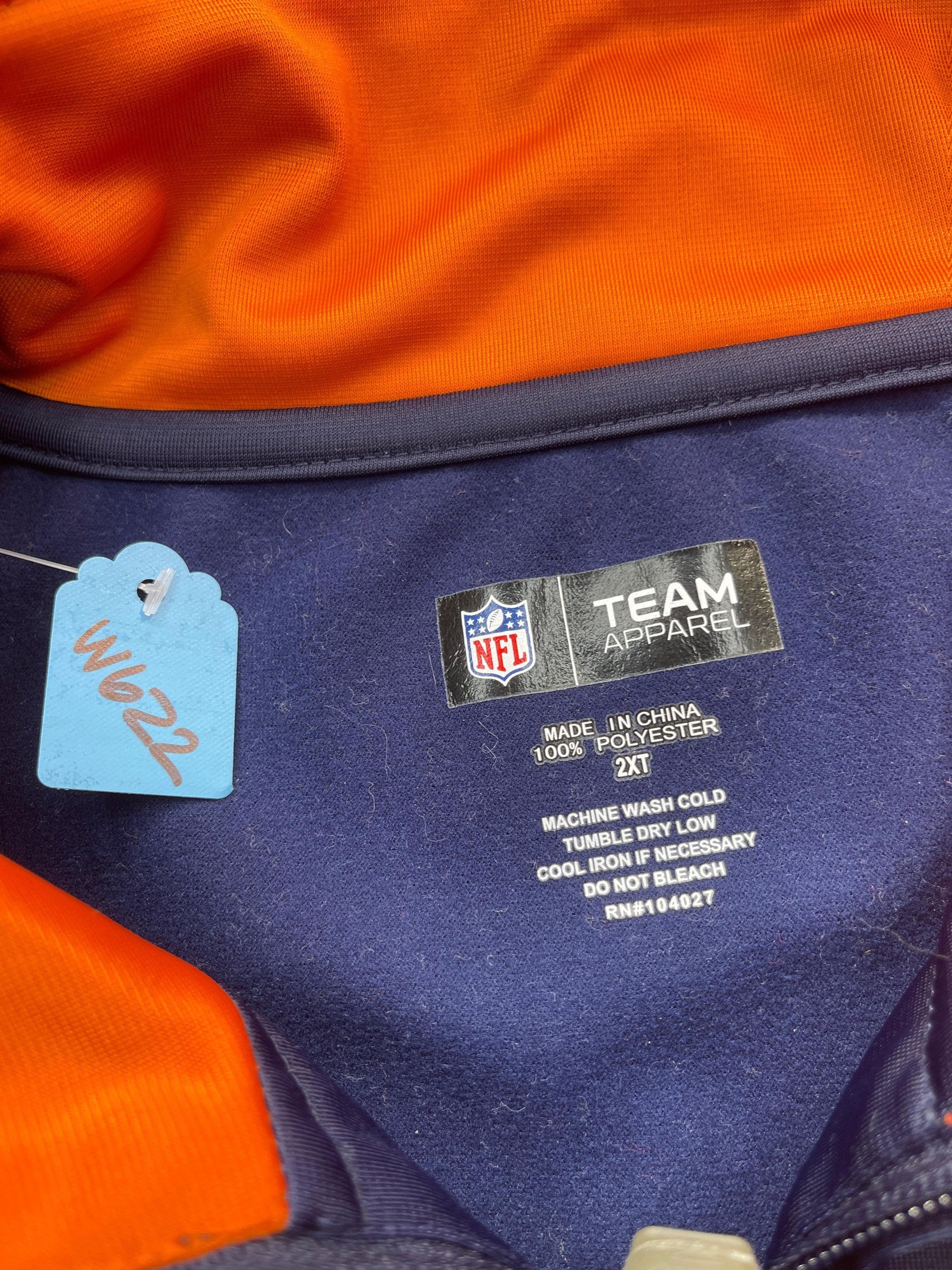 NFL Denver Broncos Full-Zip Track Jacket Men's 2X-Large Tall