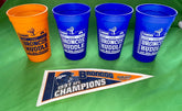 NFL Denver Broncos "Huddle with Mike Shanahan" Plastic Tumblers Set of 4