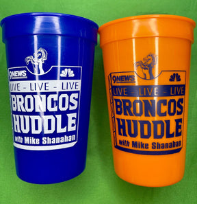 NFL Denver Broncos "Huddle with Mike Shanahan" Plastic Tumblers Set of 4