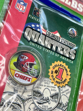 NFL Kansas City Chiefs Collection of 10 Colorized Statehood Coins Collectable