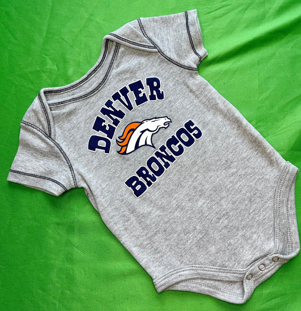 NFL Denver Broncos Grey Bodysuit 12 months
