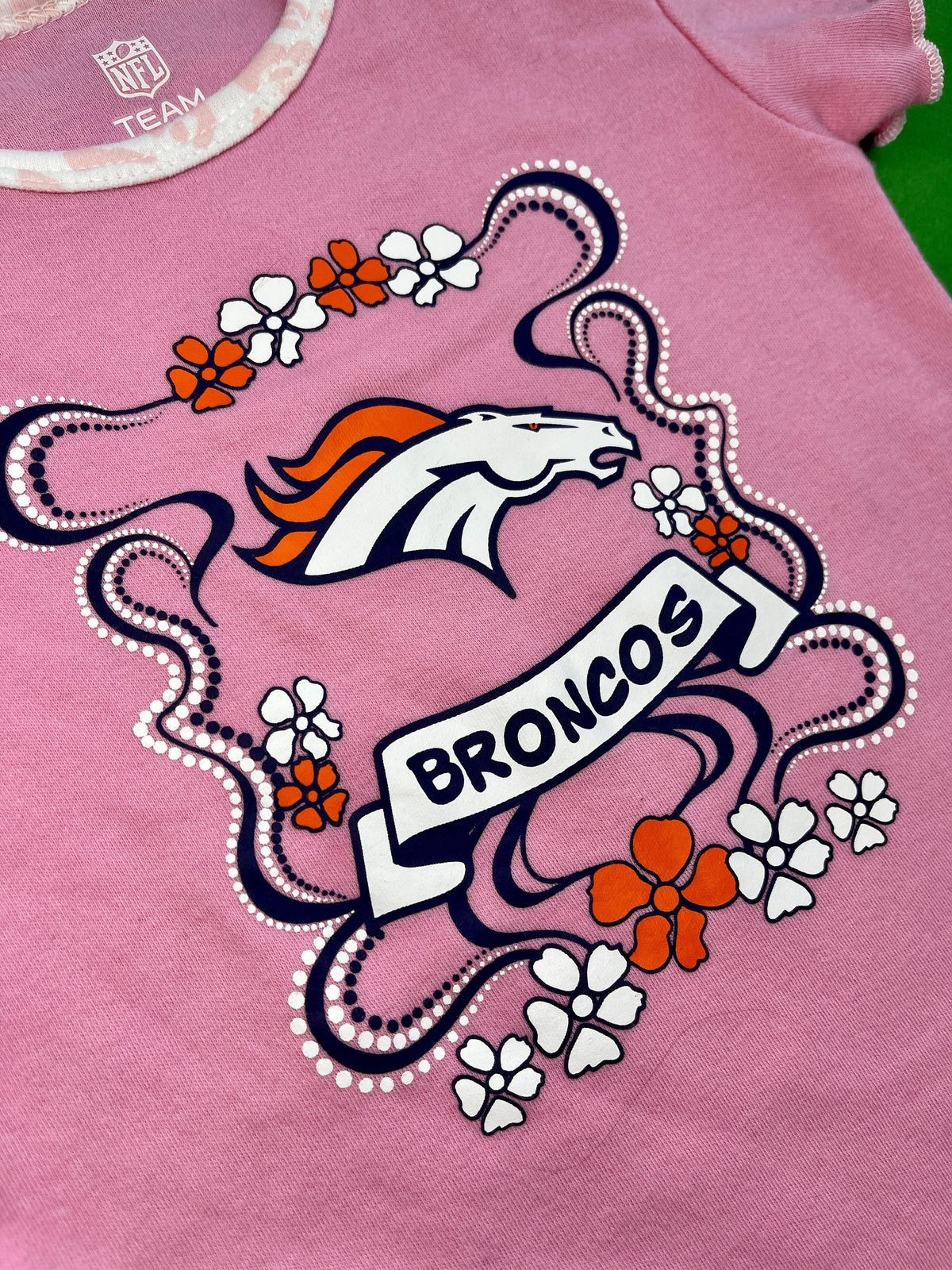 NFL Denver Broncos Pink Bodysuit 12 months