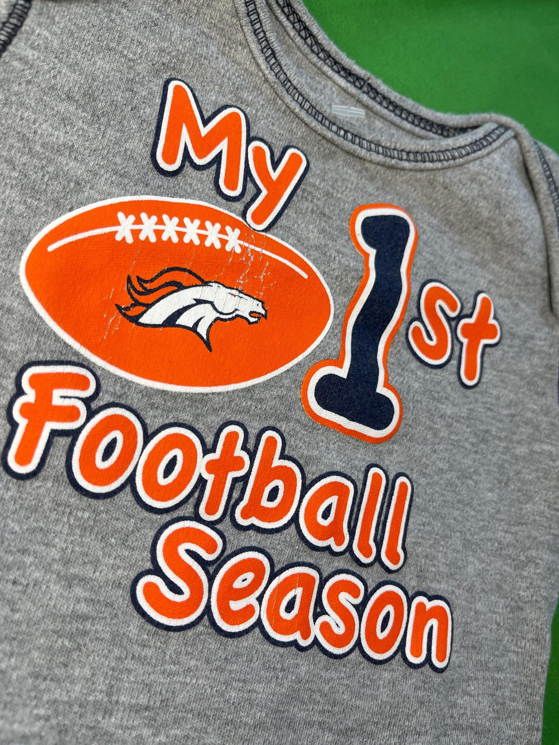 NFL Denver Broncos Grey Bodysuit 3-6 months
