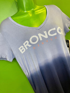 NFL Denver Broncos Garment Dyed V-Neck T-Shirt Women's Medium NWT