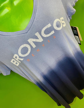 NFL Denver Broncos Garment Dyed V-Neck T-Shirt Women's Medium NWT