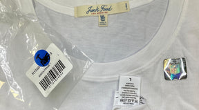 NFL New York Giants Junk Food Fringe Sleeveless T-Shirt Women's Large NWT