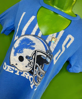 NFL Detroit Lions Junk Food Cut Out Fashion V-Neck T-Shirt Women's Medium NWT