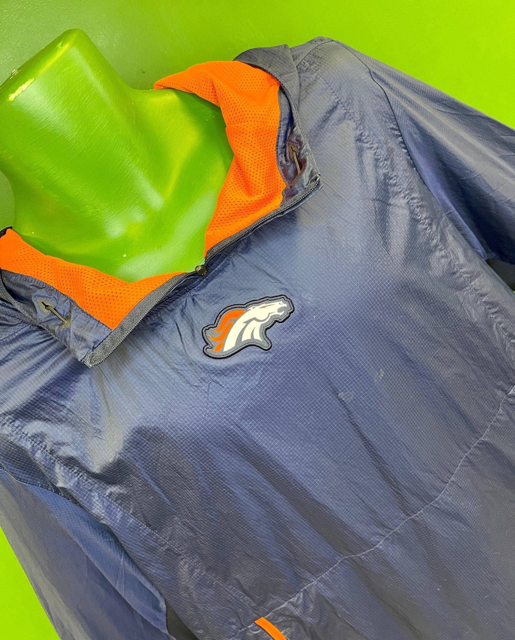 NFL Denver Broncos Light Pullover Windbreaker Jacket Men's Large