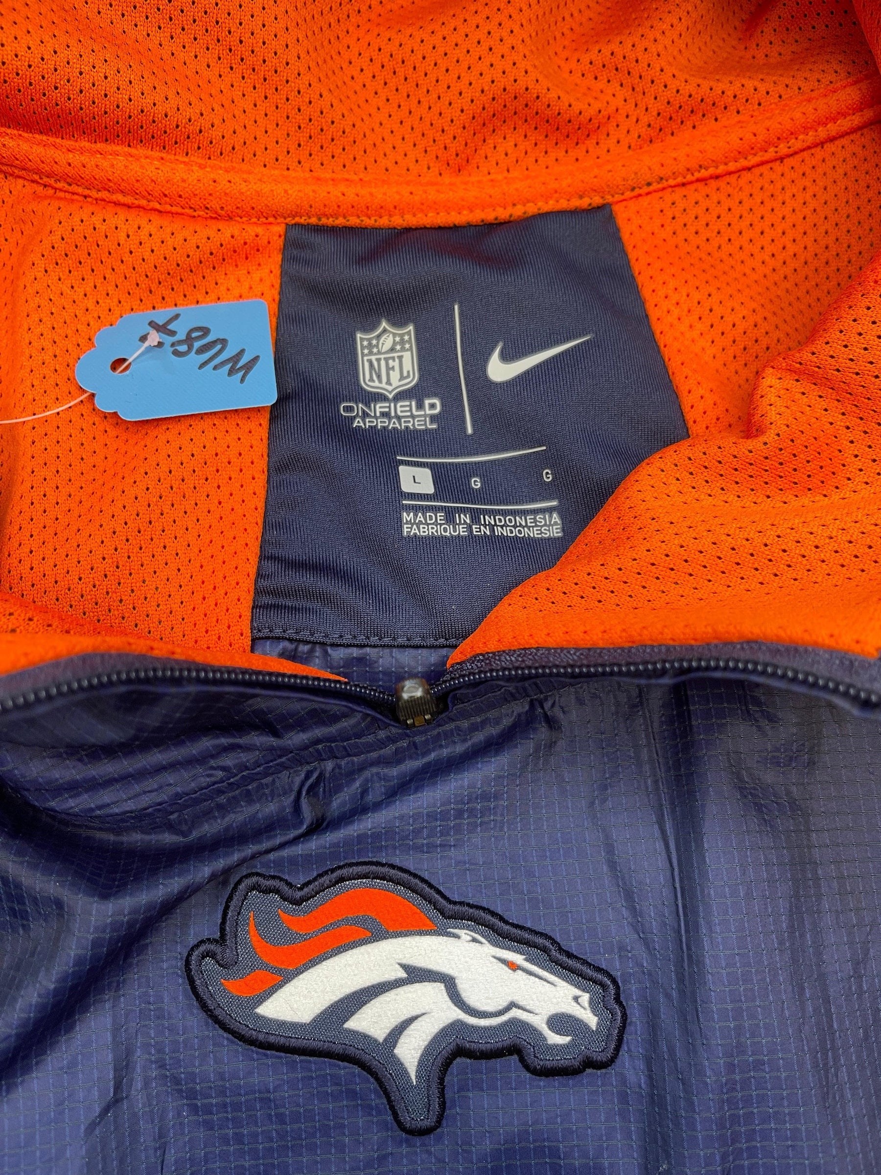 NFL Denver Broncos Light Pullover Windbreaker Jacket Men's Large