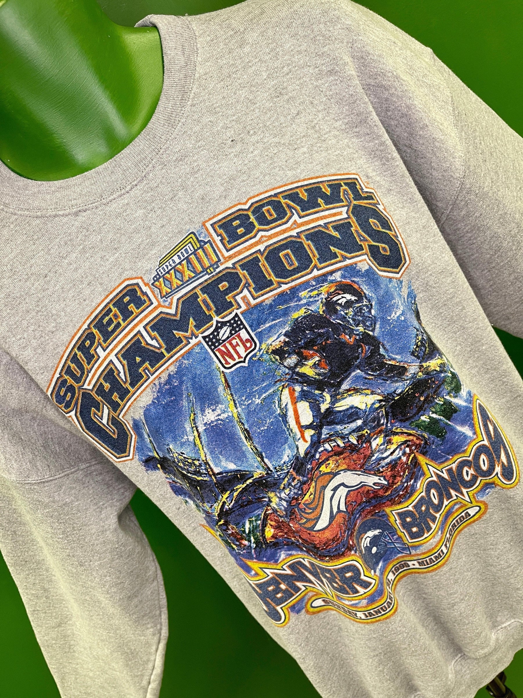 NFL Denver Broncos Starter Super Bowl XXXIII Champions Sweatshirt Vintage Men's X-Large