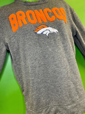 NFL Denver Broncos Heathered Grey Pyjama Sweatshirt Women's Small