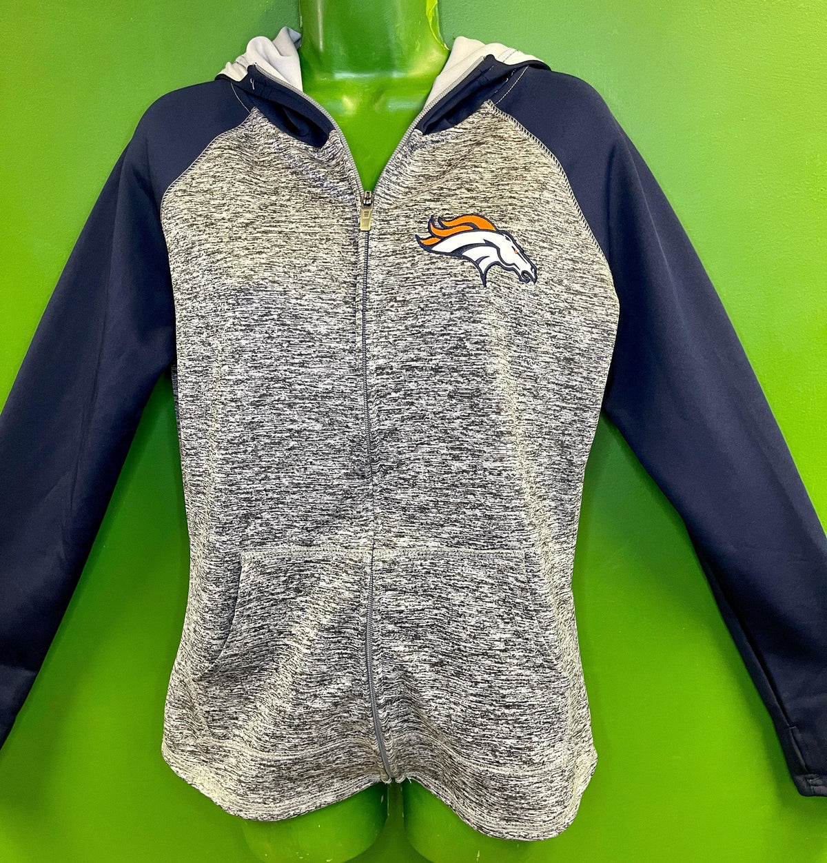 NFL Denver Broncos Full Zip Athletic Jacket Hoodie Women's Medium