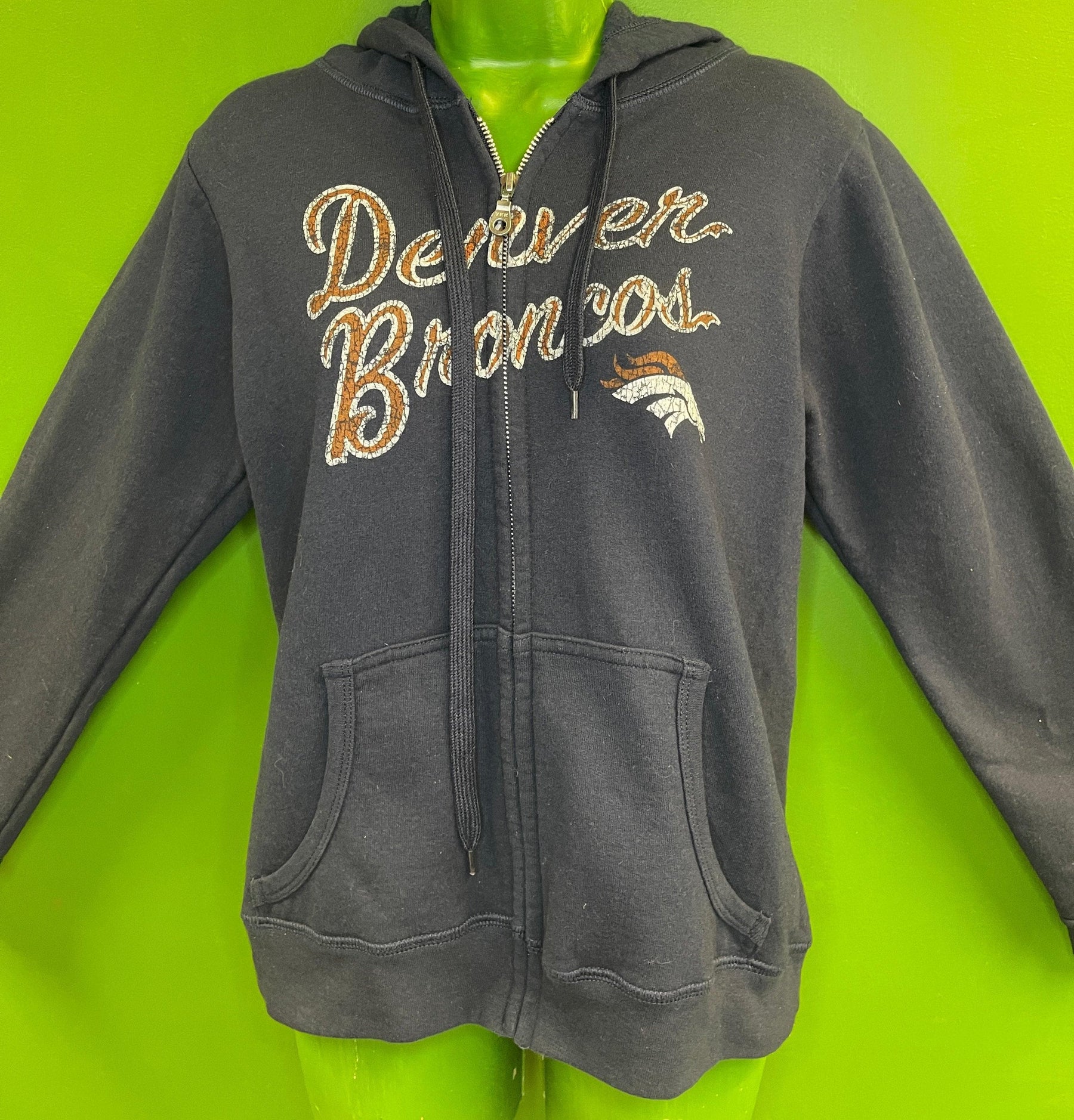 NFL Denver Broncos Full-Zip Hoodie Jacket Women's Small