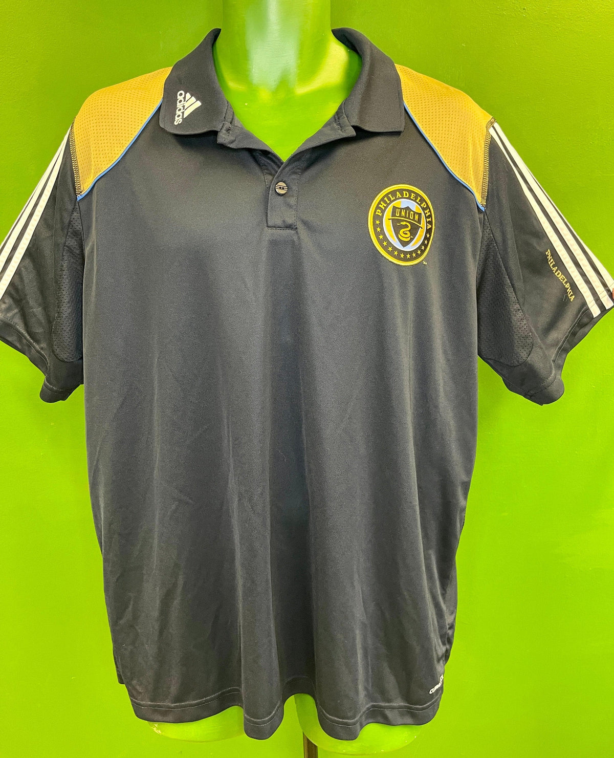 MLS Philadelphia Union Adidas Polo Shirt Top Soccer Men's X-Large