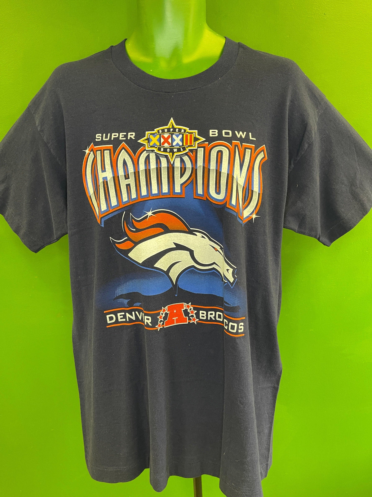 NFL Denver Broncos Super Bowl XXXII Champions T-Shirt Vintage Men's X-Large