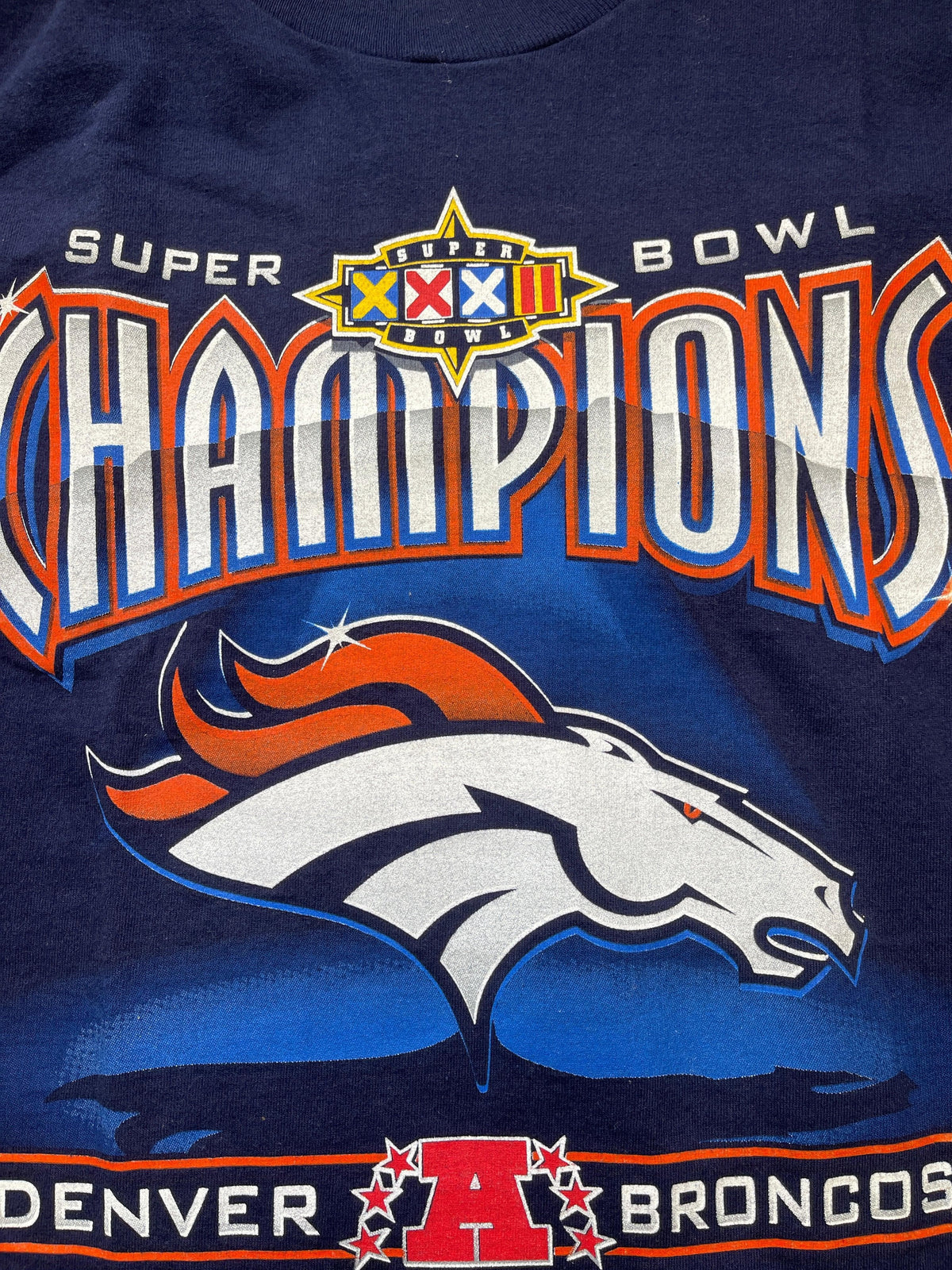 NFL Denver Broncos Super Bowl XXXII Champions T-Shirt Vintage Men's X-Large
