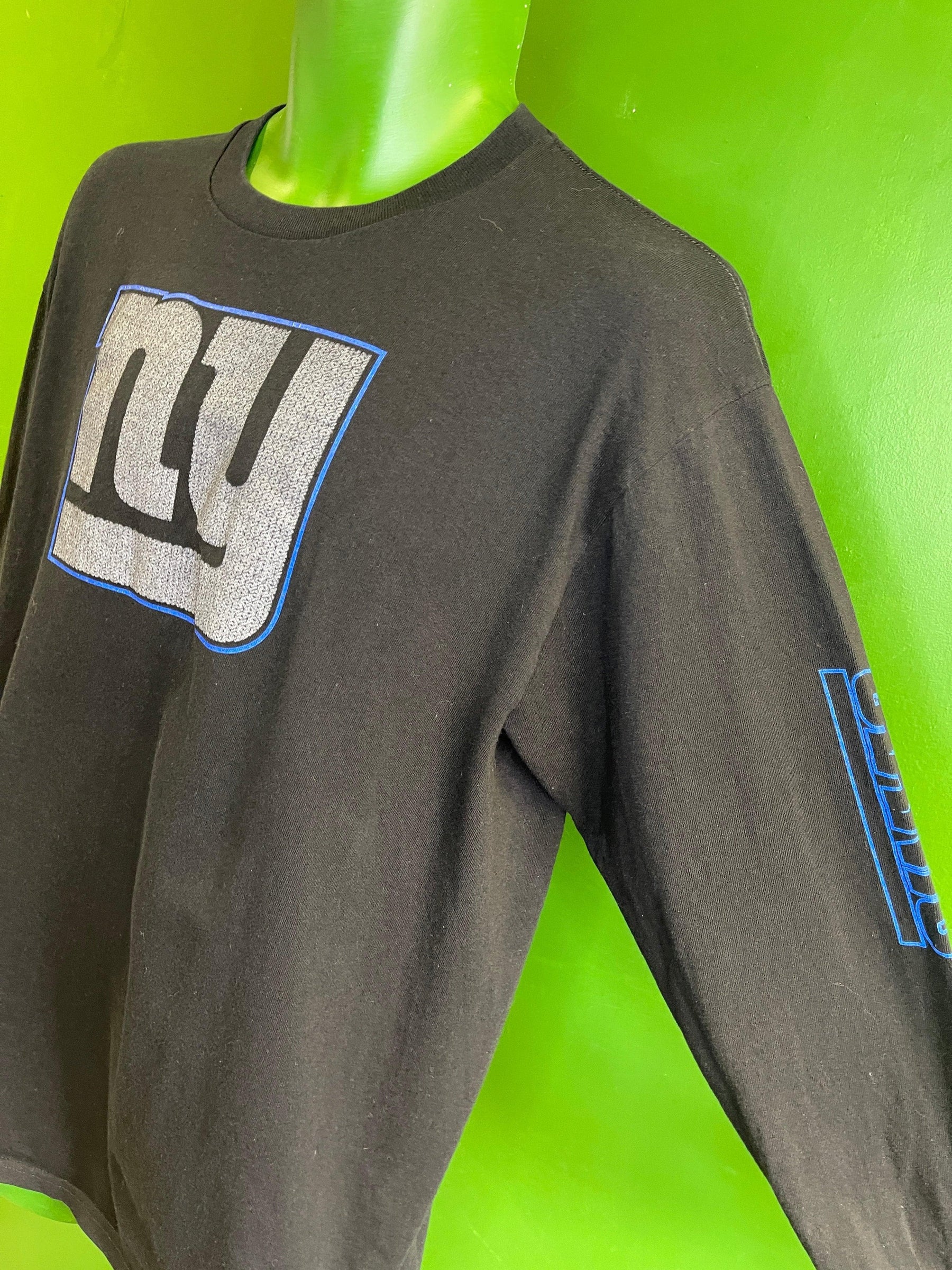 NFL New York Giants Majestic Black L/S T-Shirt Youth Large