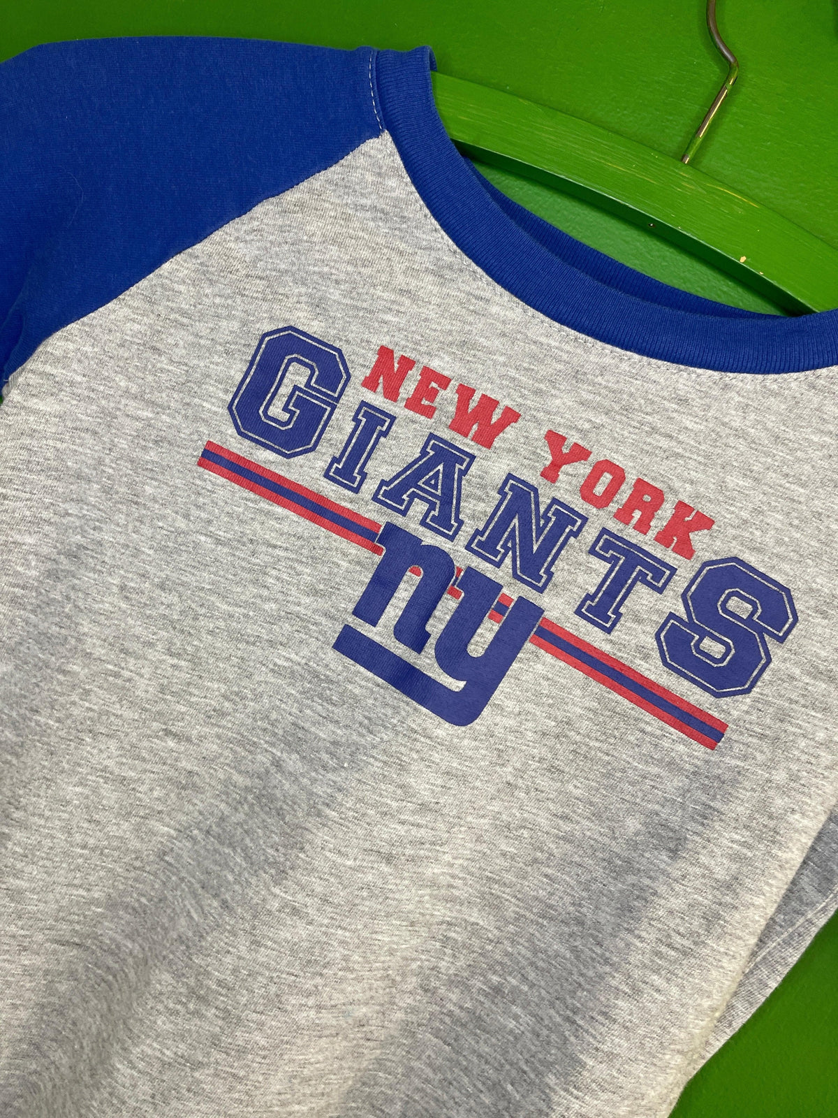 NFL New York Giants Long Sleeve Heathered Grey T-Shirt Toddler 4T