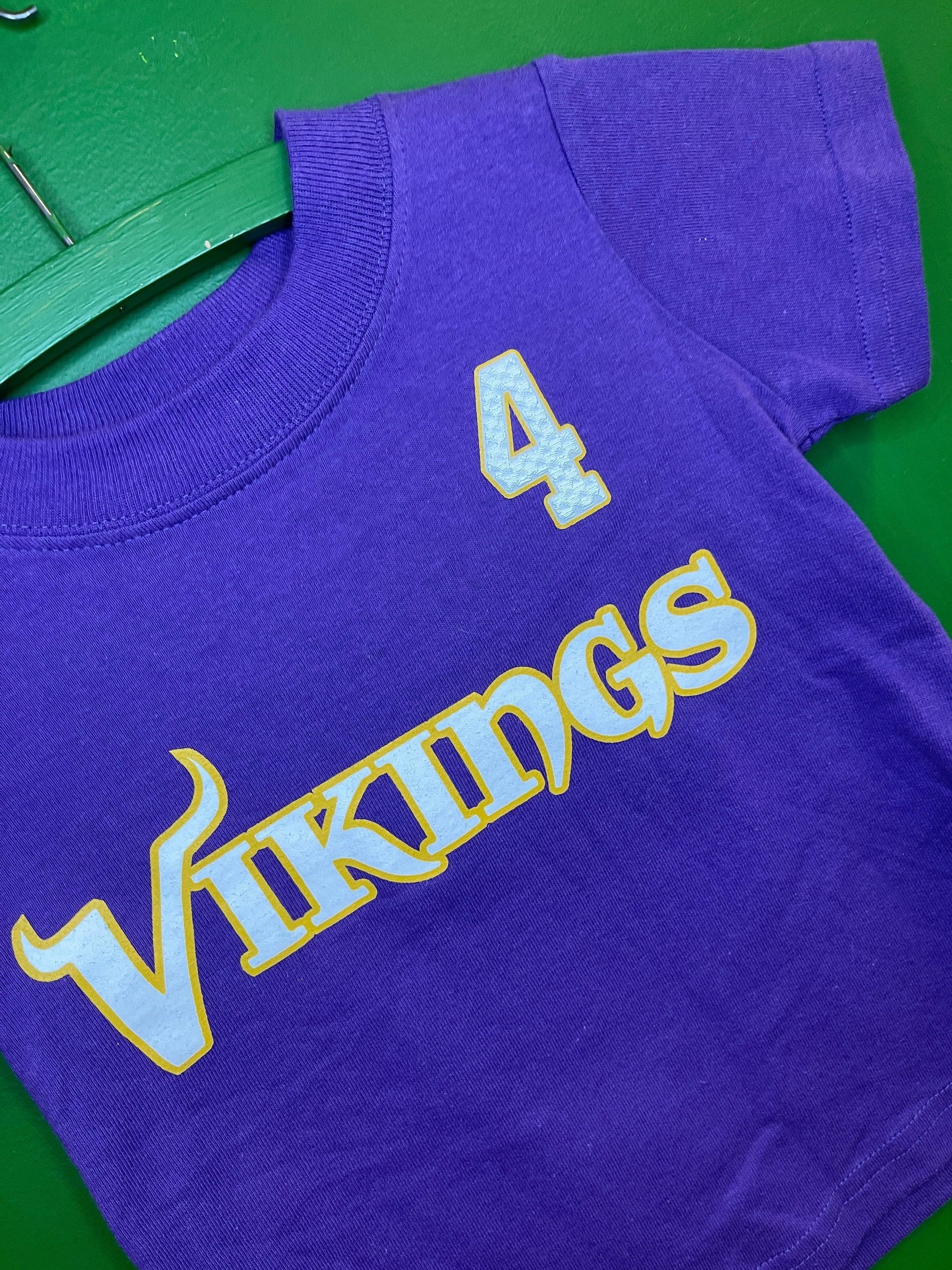 NFL Minnesota Vikings Brett Favre #4 Reebok Jersey Style T-Shirt Toddler 2T NWT