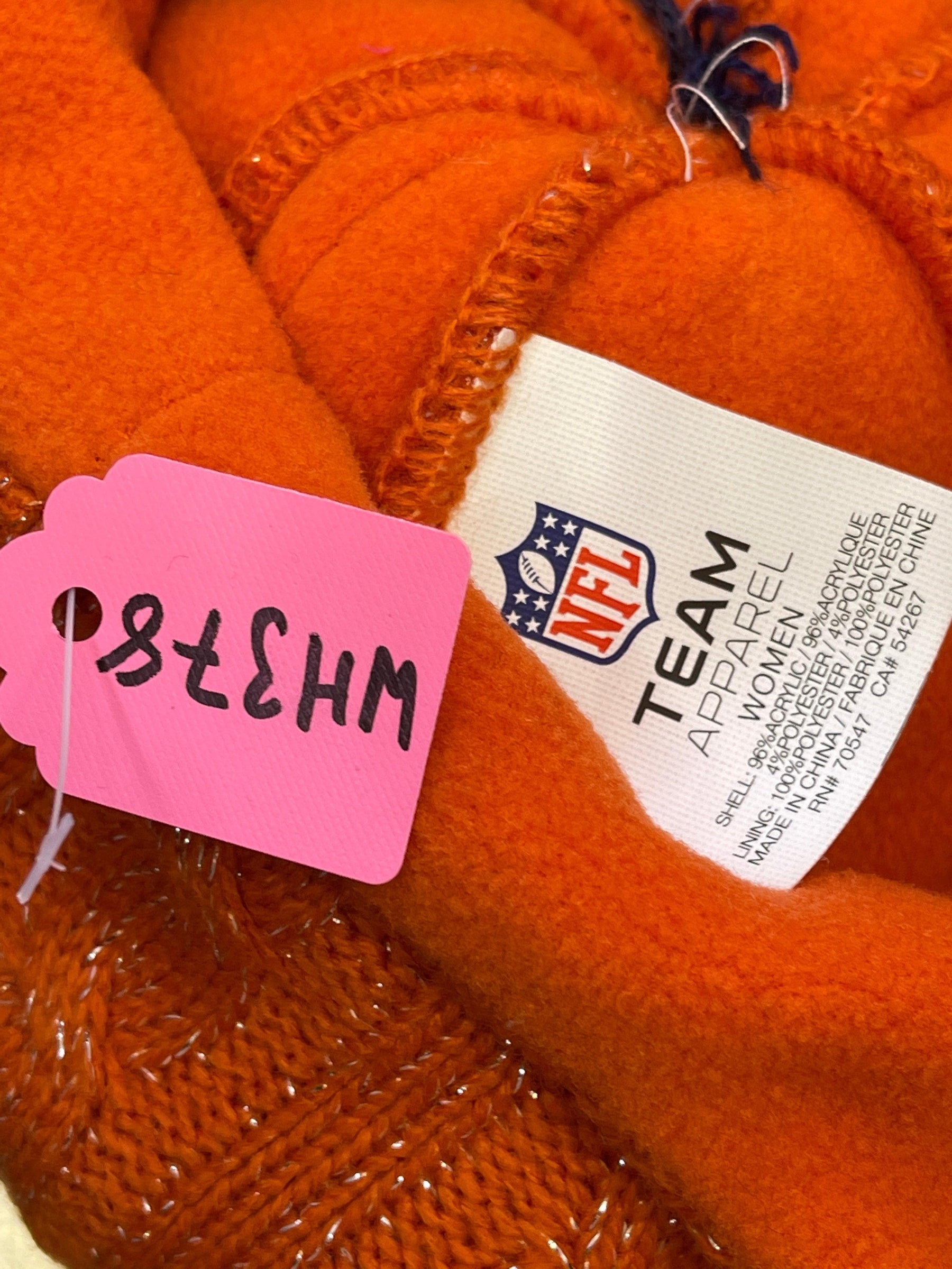 NFL Denver Broncos Sparkly Knit Woolly Triple Bobble Hat Women's OSFM